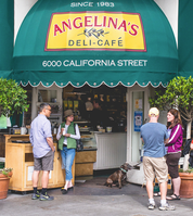 Angelina‘s Deli-Café, in business for 30 years, Richmond District café, deli, family-friendly, dog-friendly, outdoor seating, sandwiches, salads, entrees, bakery.